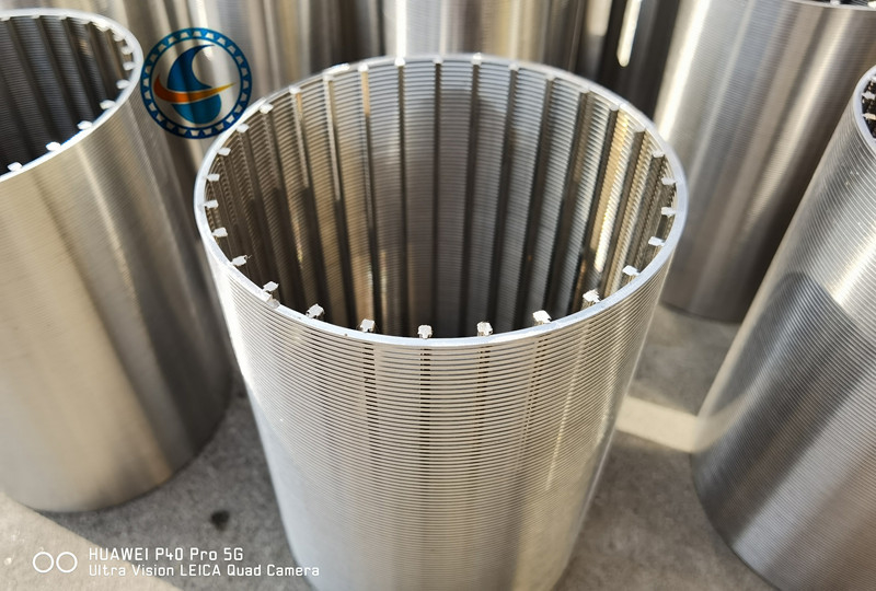 Слот фильтра 200μM ячеистой сети клина SS304 диаметра 114mm для фильтрации