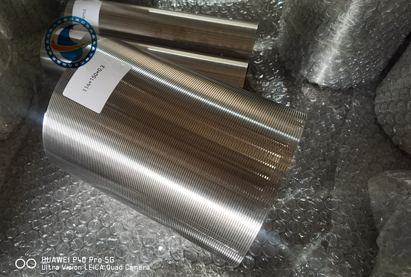 Слот фильтра 200μM ячеистой сети клина SS304 диаметра 114mm для фильтрации